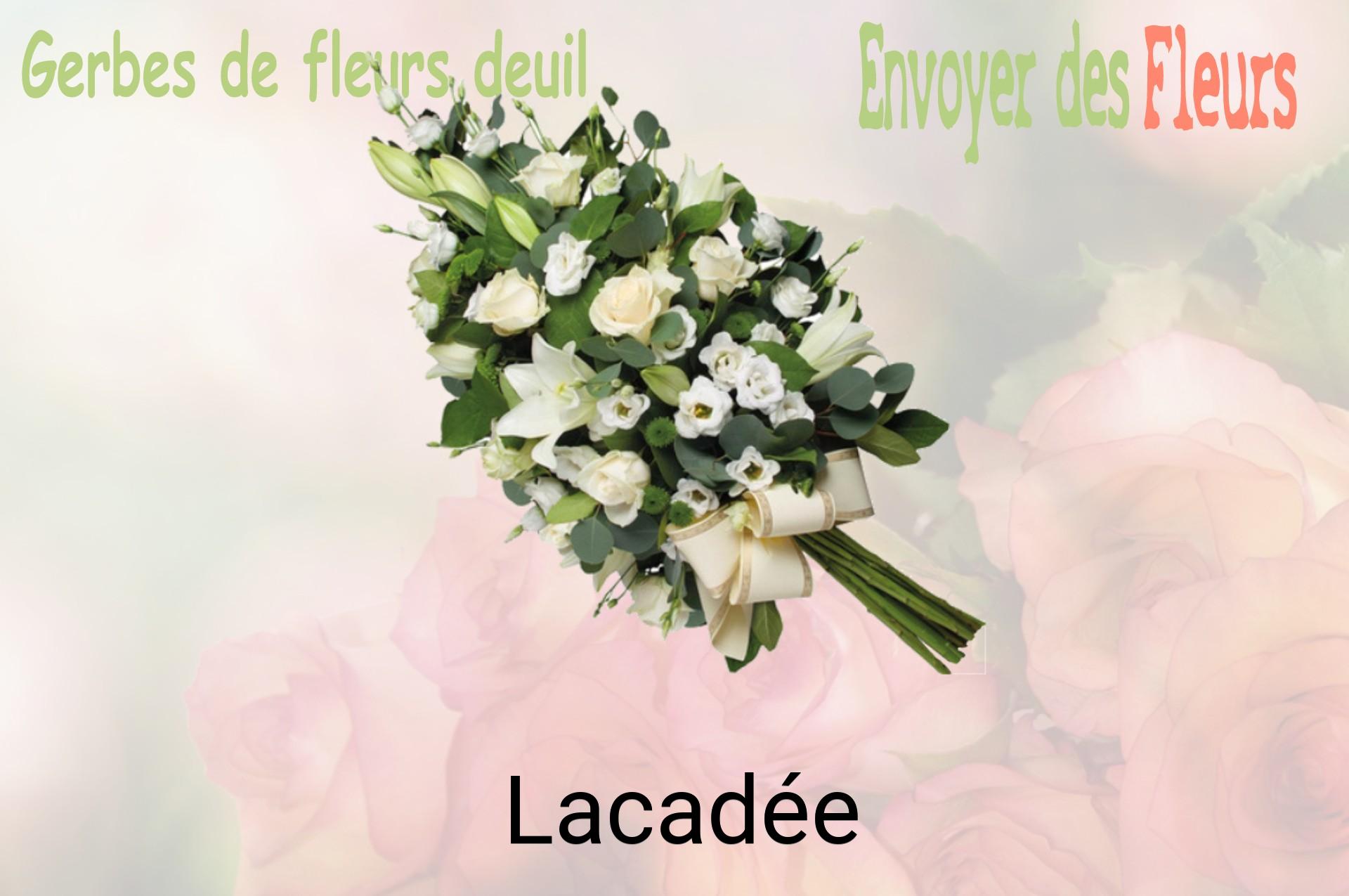 Gerbe de fleurs de deuil livrée à Lacadée